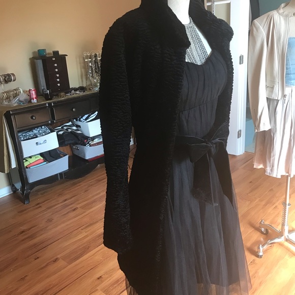 WHBM Black Crushed Velvet Coat - Picture 8 of 8